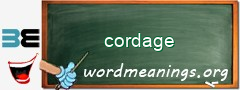 WordMeaning blackboard for cordage